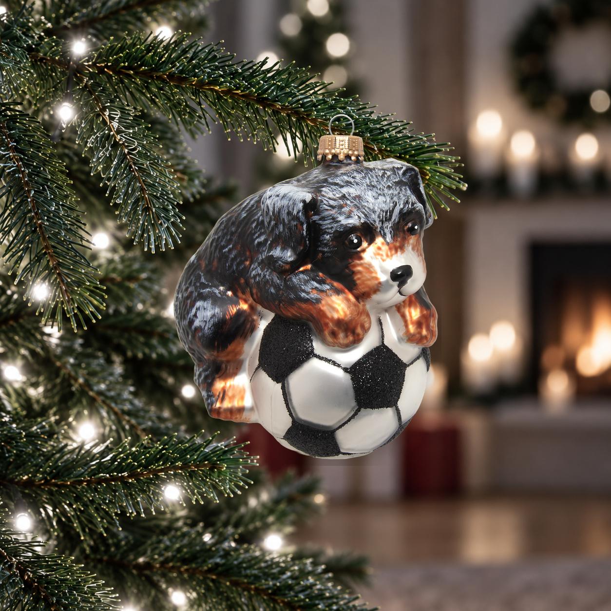 Baumschmuck Hund Balou Schwarz 10cm