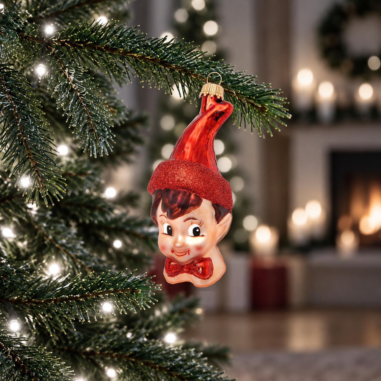 Baumschmuck Pinello Rot 10cm