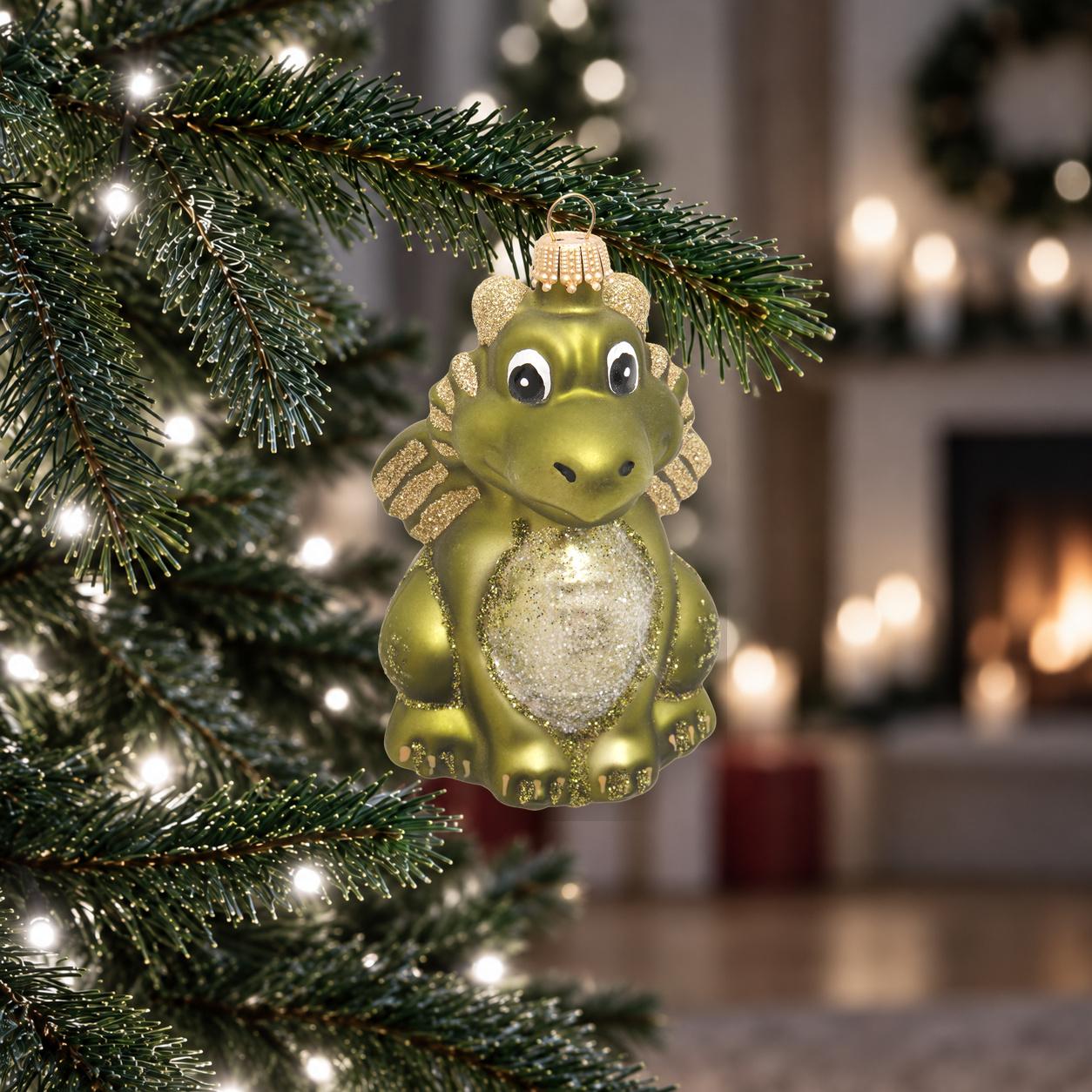 Baumschmuck Livio der Drache Gr�n 10cm