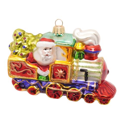 Baumschmuck Santas Lokomotive Mehrfarbig 12cm