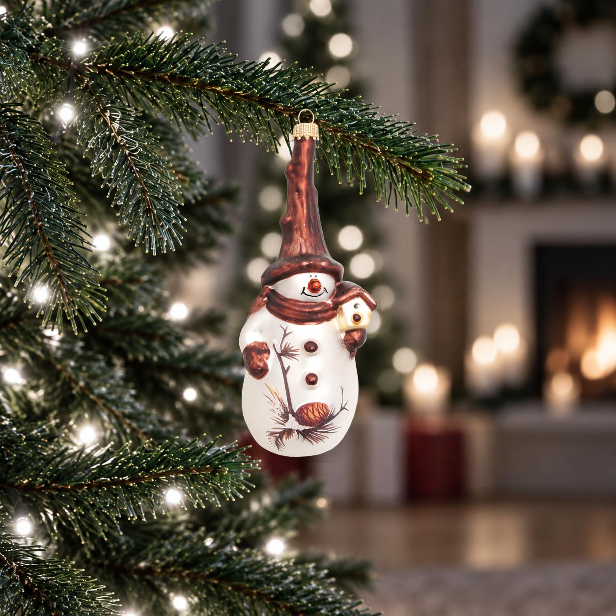 Baumschmuck Schneemann Woody Wei� 15cm