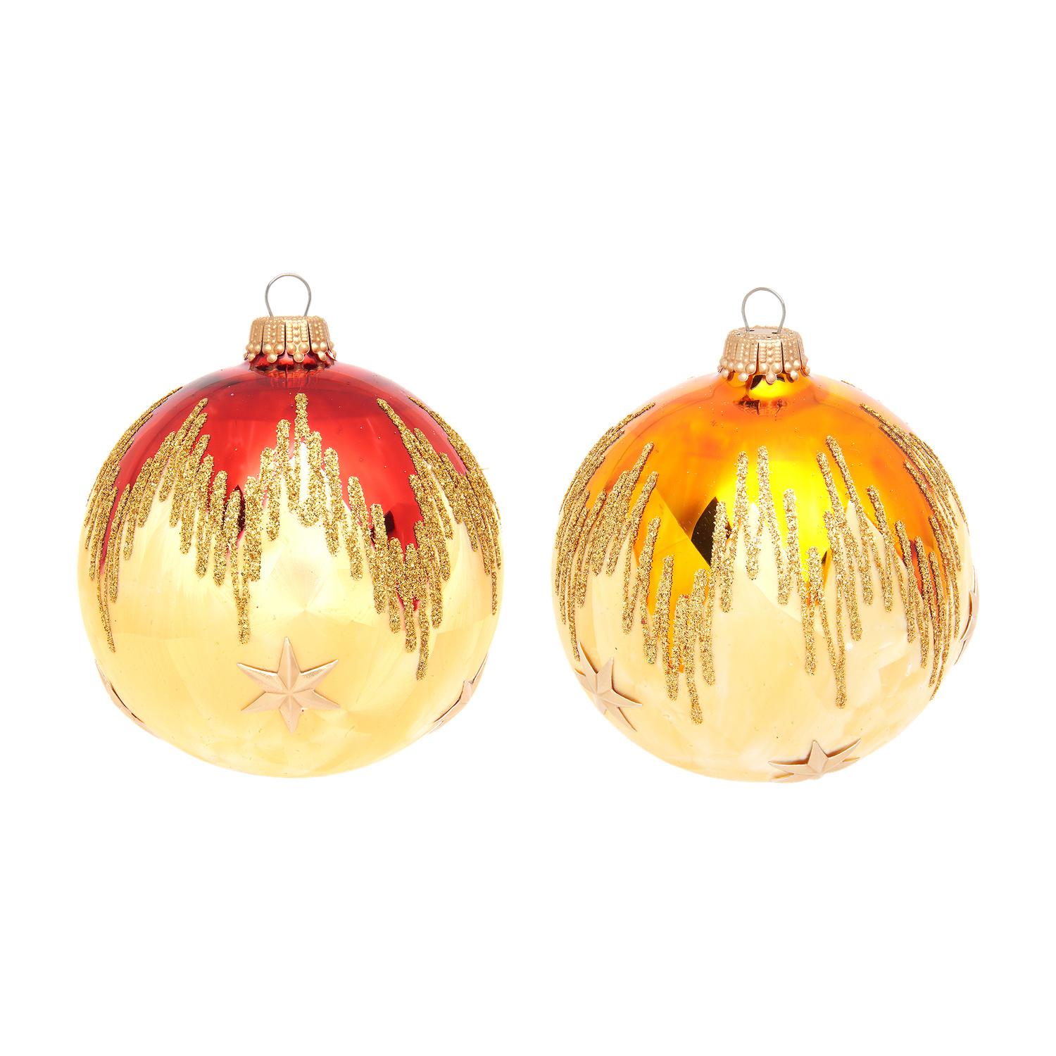 Weihnachtskugeln Weihnachtsleuchten Mehrfarbig 8cm