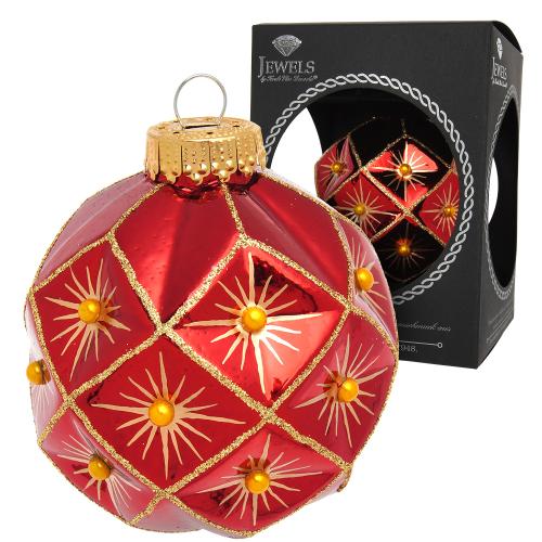 Weihnachtskugel Strukturierte Kugel Rot 8cm