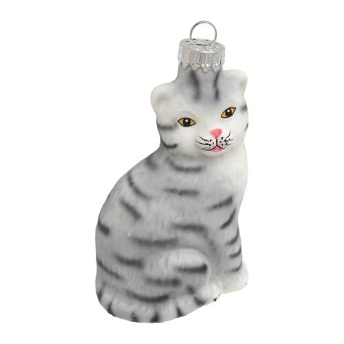 Baumschmuck Katze Luna Grau 9cm
