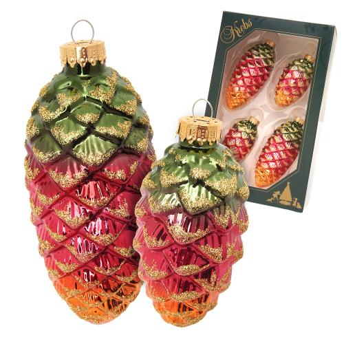Weihnachtsdekoration Tannenzapfen Mehrfarbig 10cm