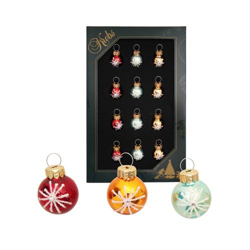 Weihnachtskugeln Mini Mehrfarbig 2cm