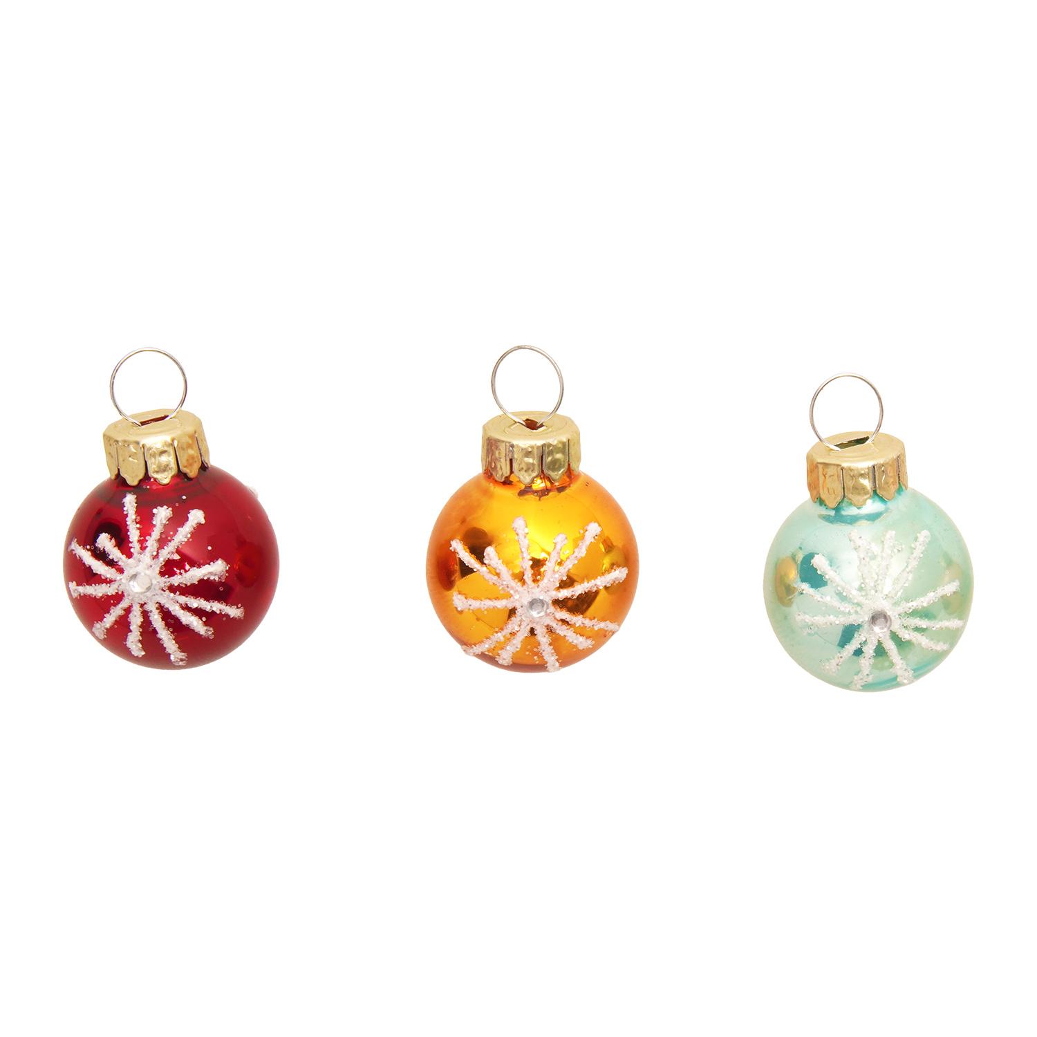 Weihnachtskugeln Mini Mehrfarbig 2cm