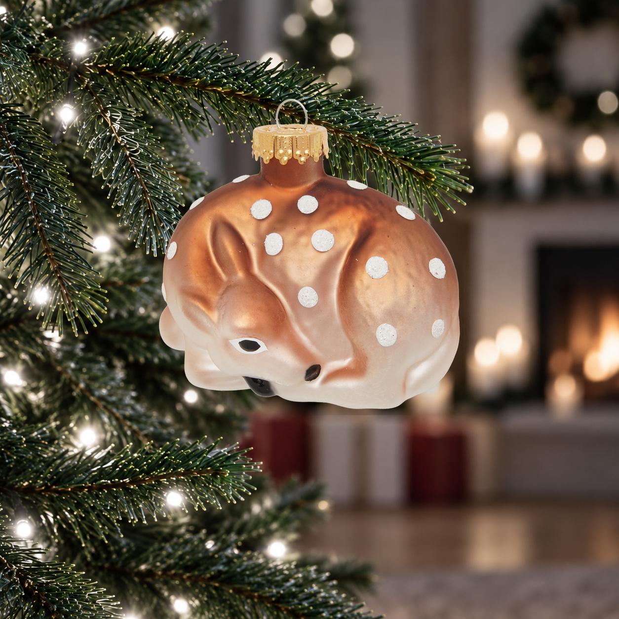 Baumschmuck Rehkitz Braun 7cm