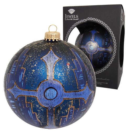 Weihnachtskugel Cyberpunk Parcifal I Blau 10cm