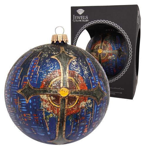 Weihnachtskugel Cyberpunk Parcifal II Blau 10cm