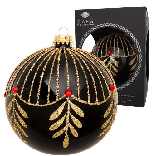 Weihnachtskugel Nerio Schwarz 10cm