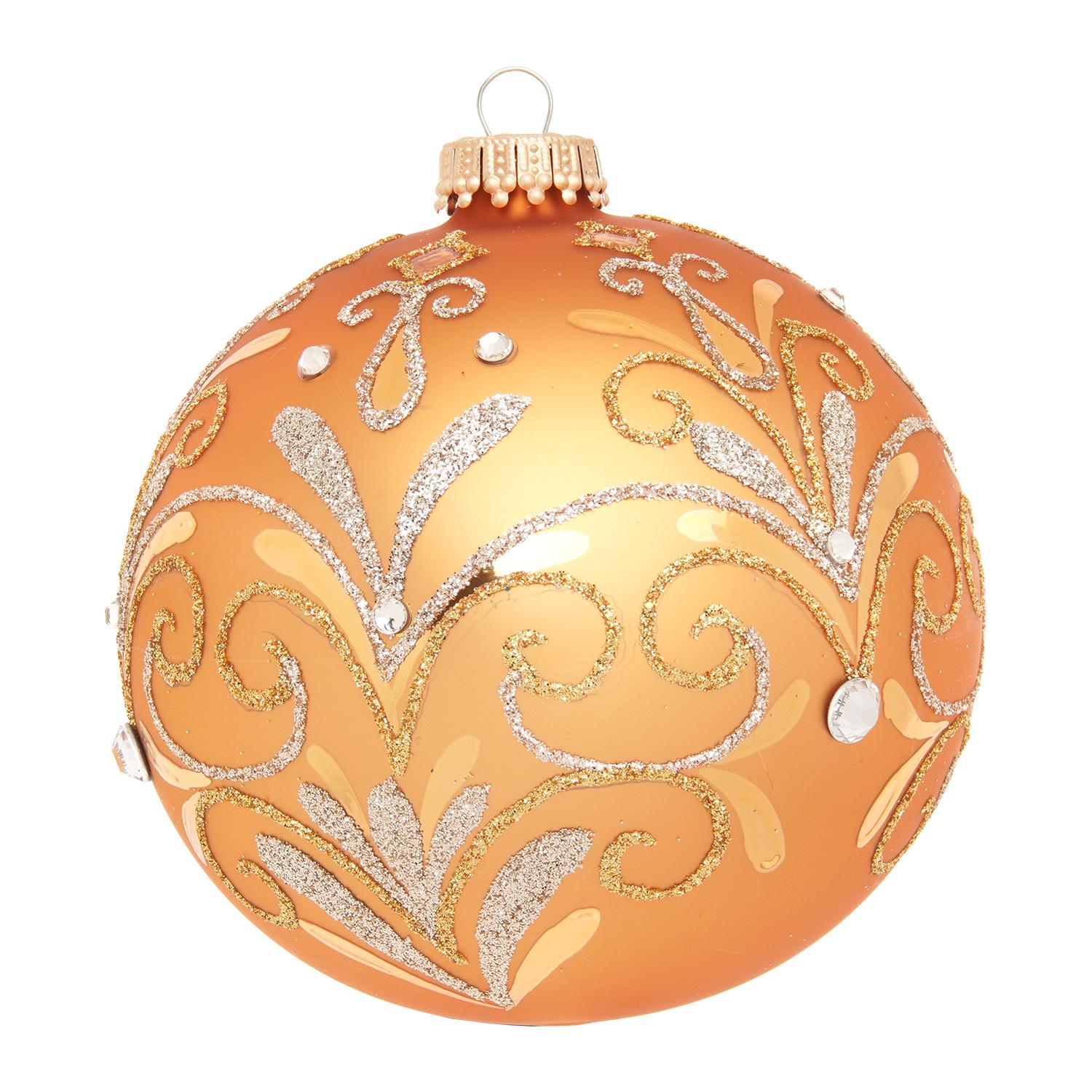 Weihnachtskugel Belis Goldfarbig 10cm