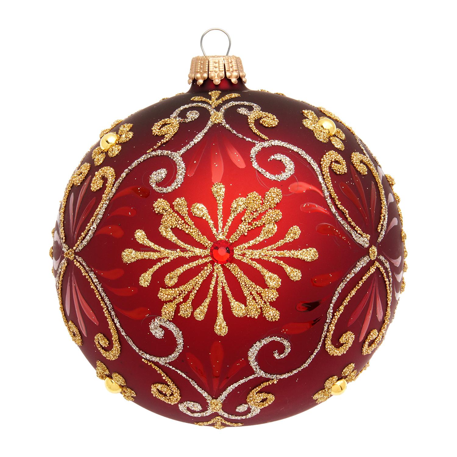 Weihnachtskugel Amar Rot 10cm