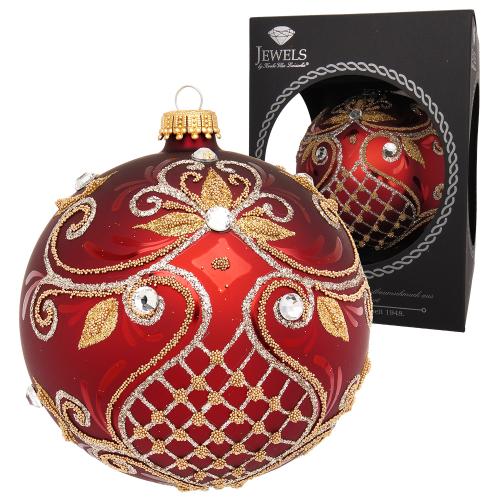 Weihnachtskugel Zaro Rot 10cm