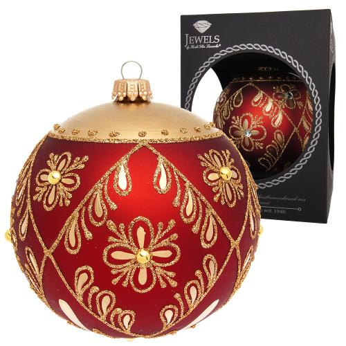 Weihnachtskugel Lior Rot 10cm