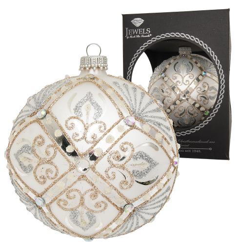 Weihnachtskugel Argos Silberfarbig 10cm