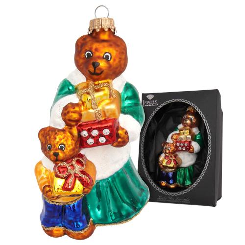 Baumschmuck Mutter B�r mit Kind Mehrfarbig 13cm