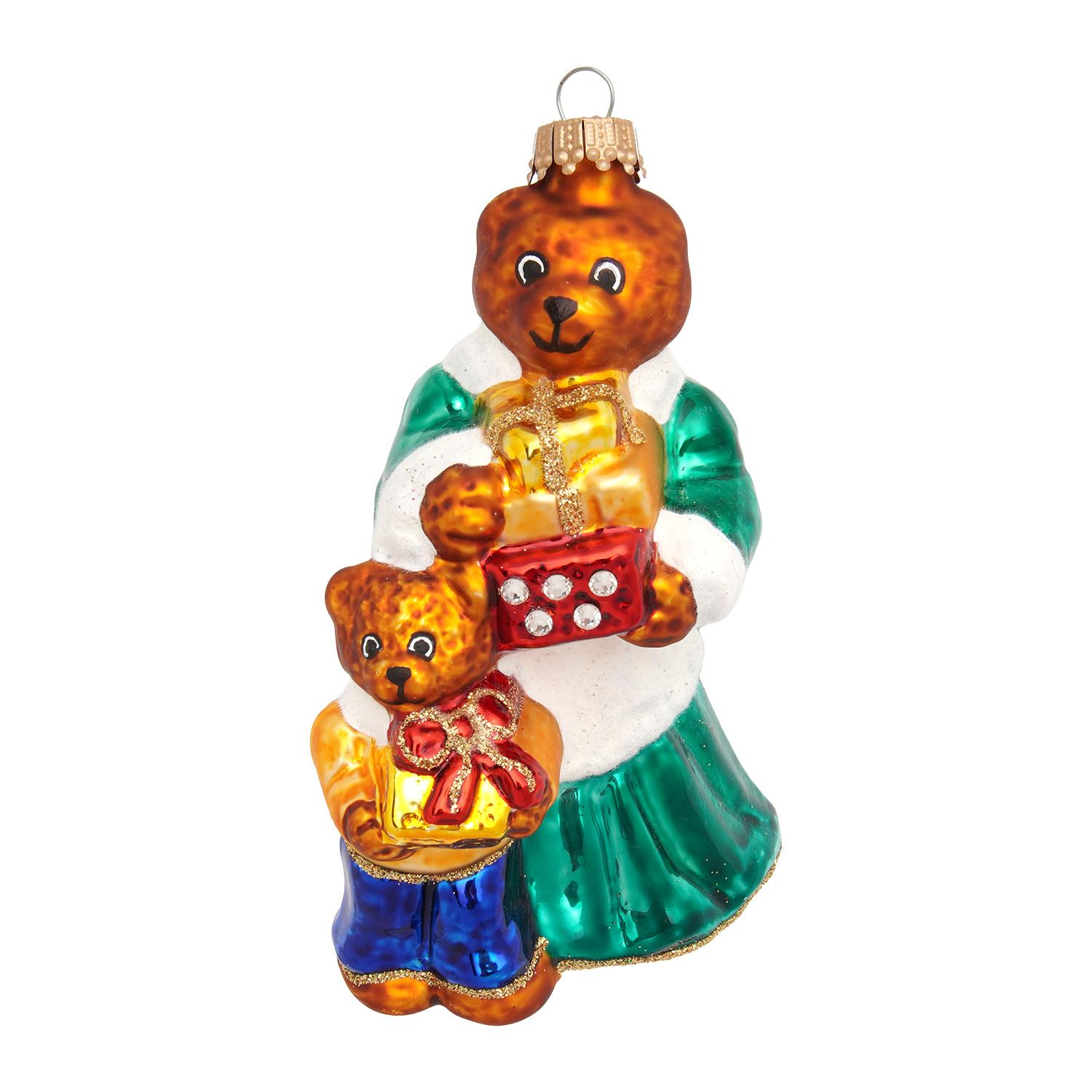Baumschmuck Mutter B�r mit Kind Mehrfarbig 13cm