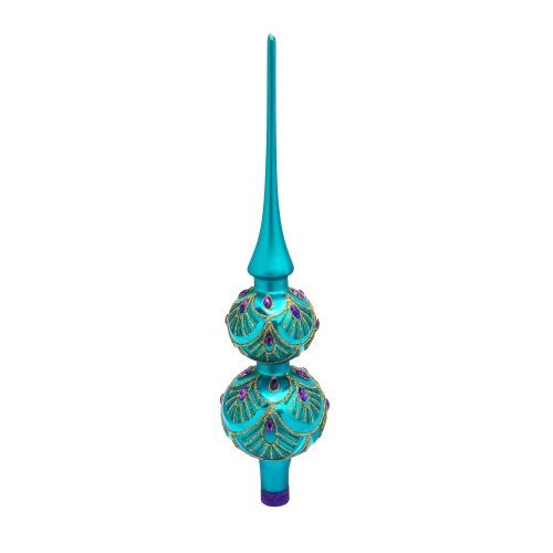 Baumspitze Elegante Weihnacht T�rkis 31cm