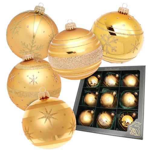 Weihnachtskugeln Midas Goldfarbig 8cm
