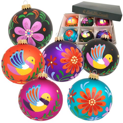 Weihnachtskugeln Mexikanische Weihnacht Mehrfarbig 8cm
