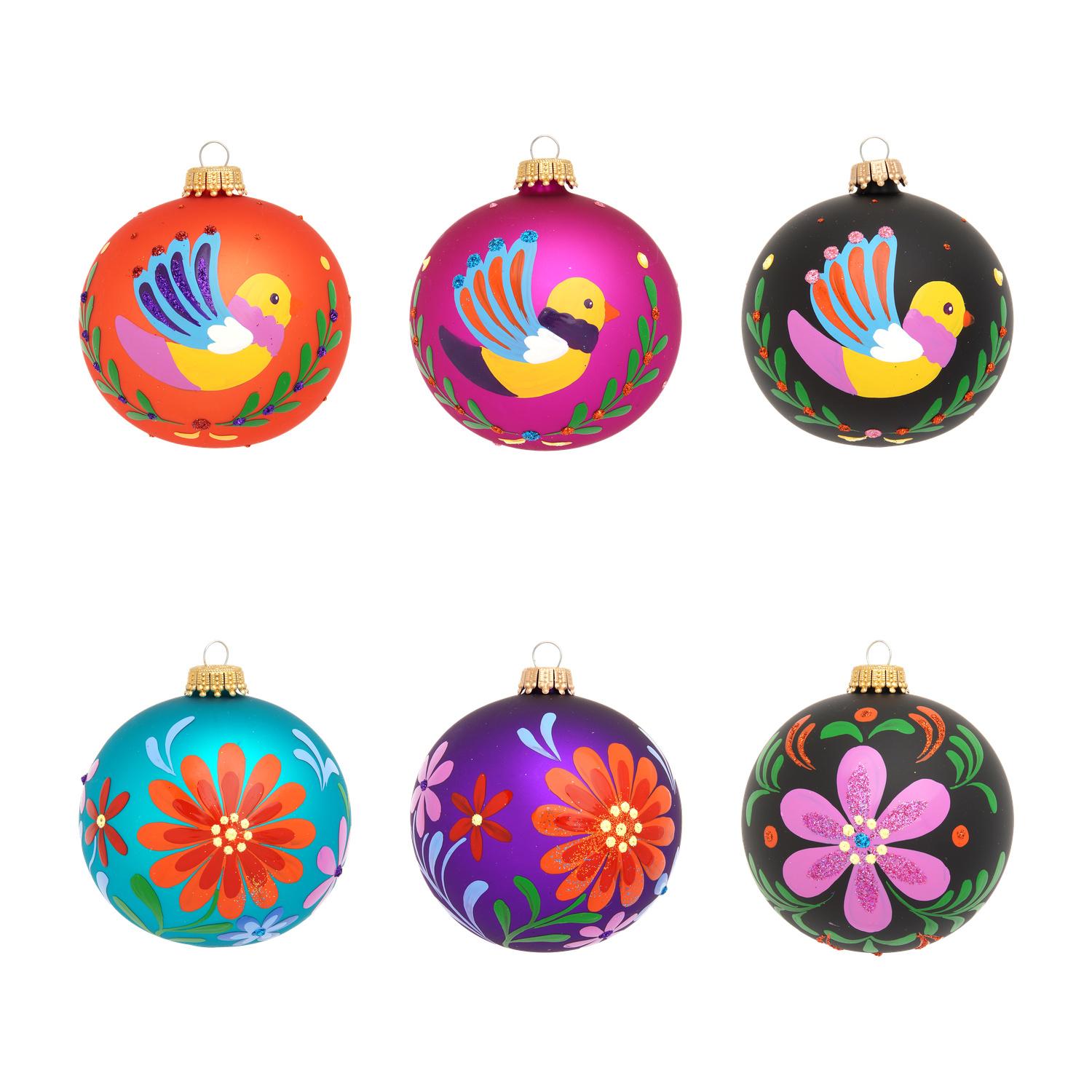 Weihnachtskugeln Mexikanische Weihnacht Mehrfarbig 8cm