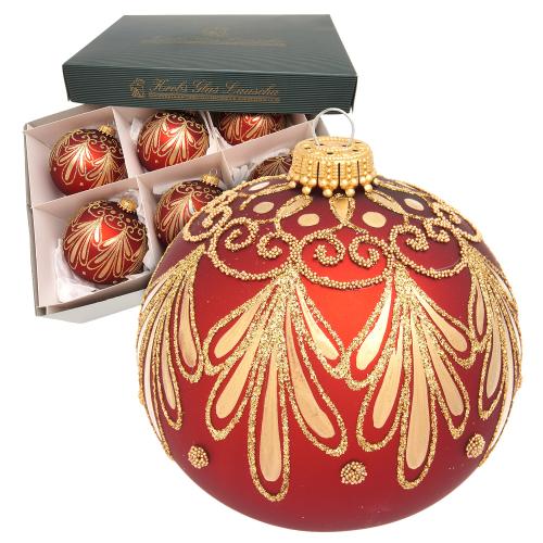 Weihnachtskugeln Borgia Rot 8cm