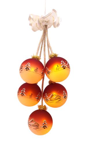 LED Weihnachtskugeln Leuchtgeh�nge Rot 8cm