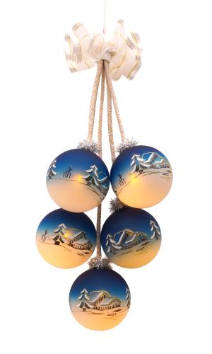 LED Weihnachtskugeln Leuchtgeh�nge Blau 8cm