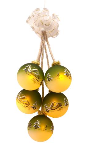 LED Weihnachtskugeln Leuchtgeh�nge Gr�n 8cm