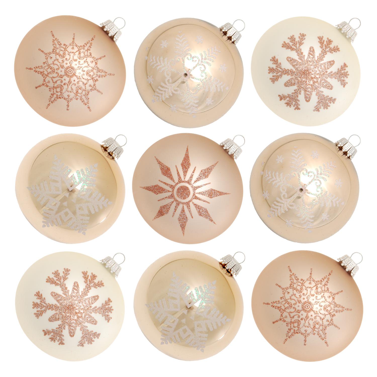 Weihnachtskugeln Set Cappuccino Braun 8cm