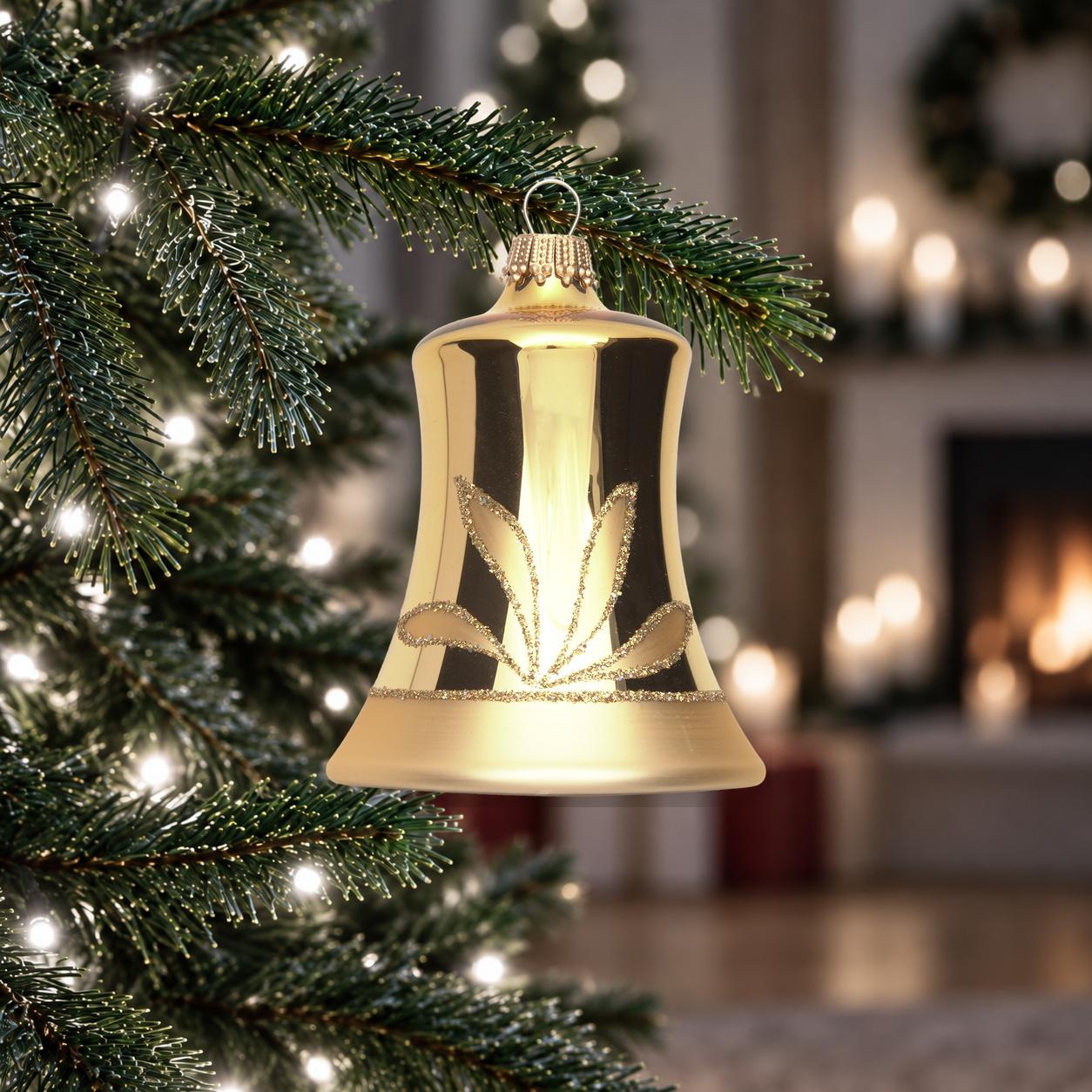 Baumschmuck Glocken Goldfarbig 7cm