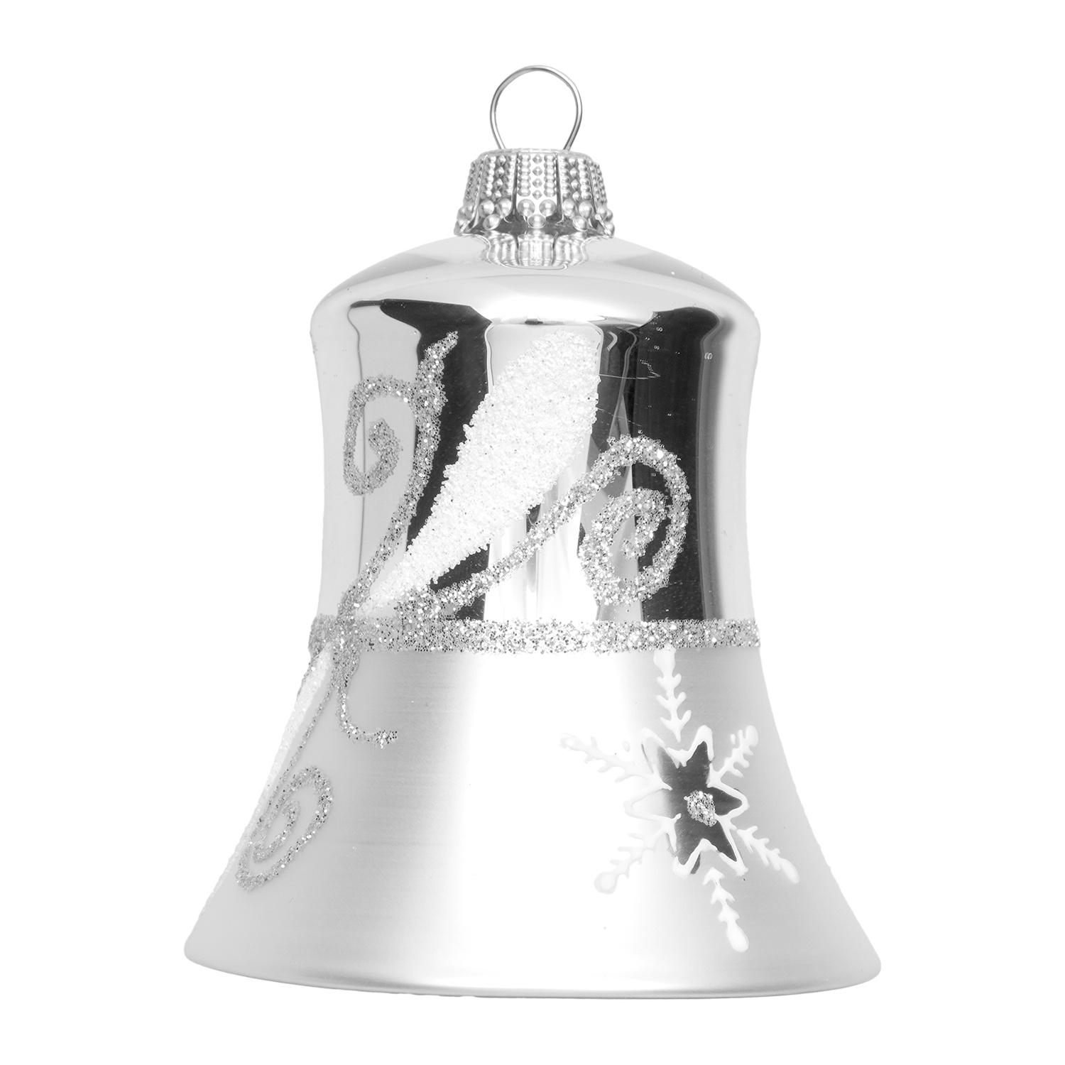 Baumschmuck Glocken Silberfarbig 7cm