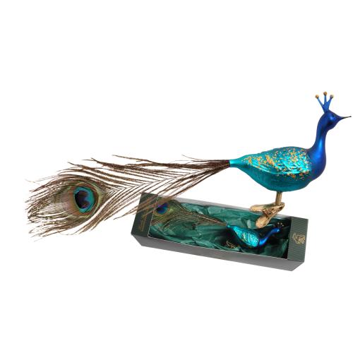 Baumschmuck Pfau Royal Blau 11cm