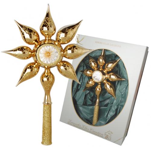 Baumspitze Sternspitze Lauscha Goldfarbig 30cm