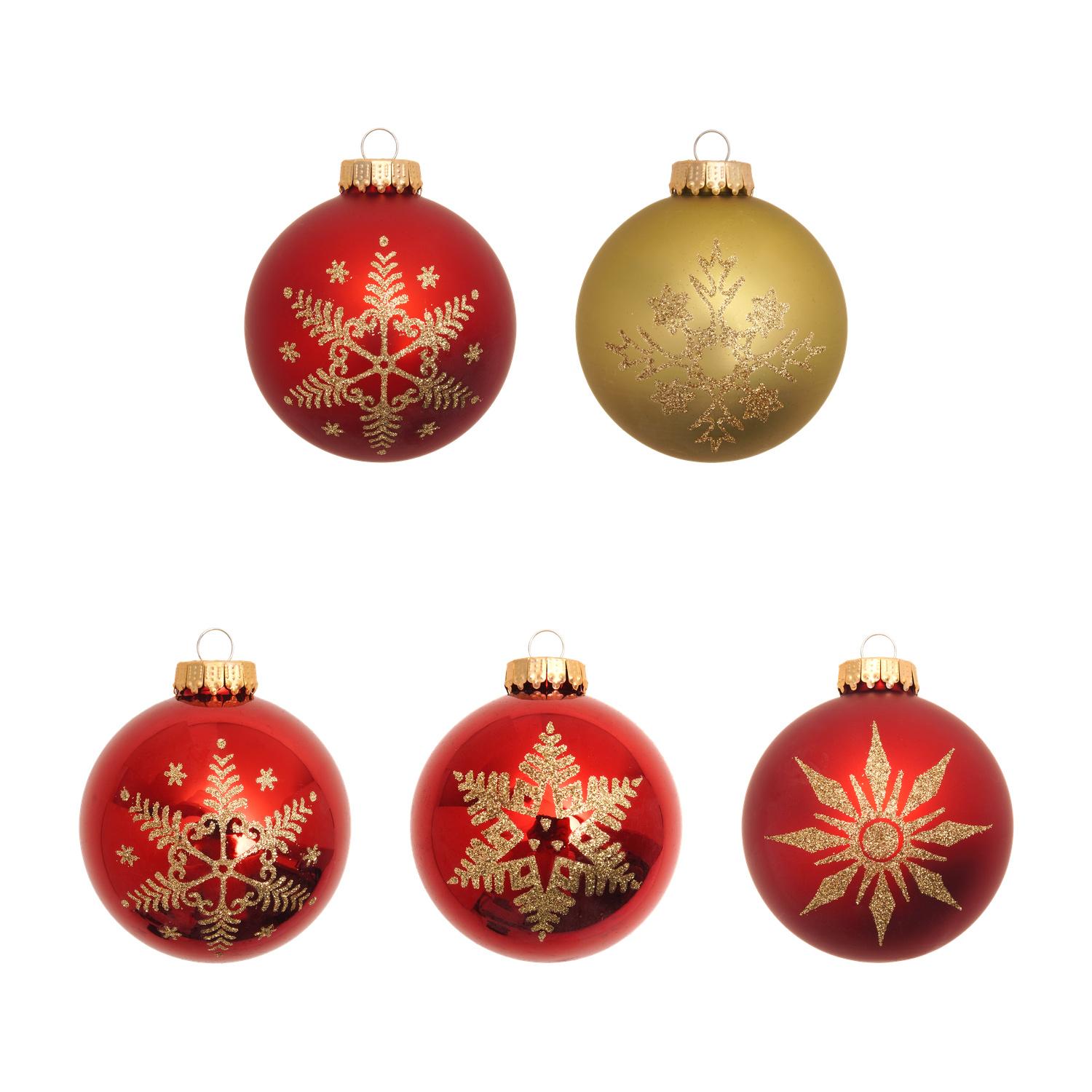Weihnachtskugeln Set Weihnachten Mehrfarbig 8cm