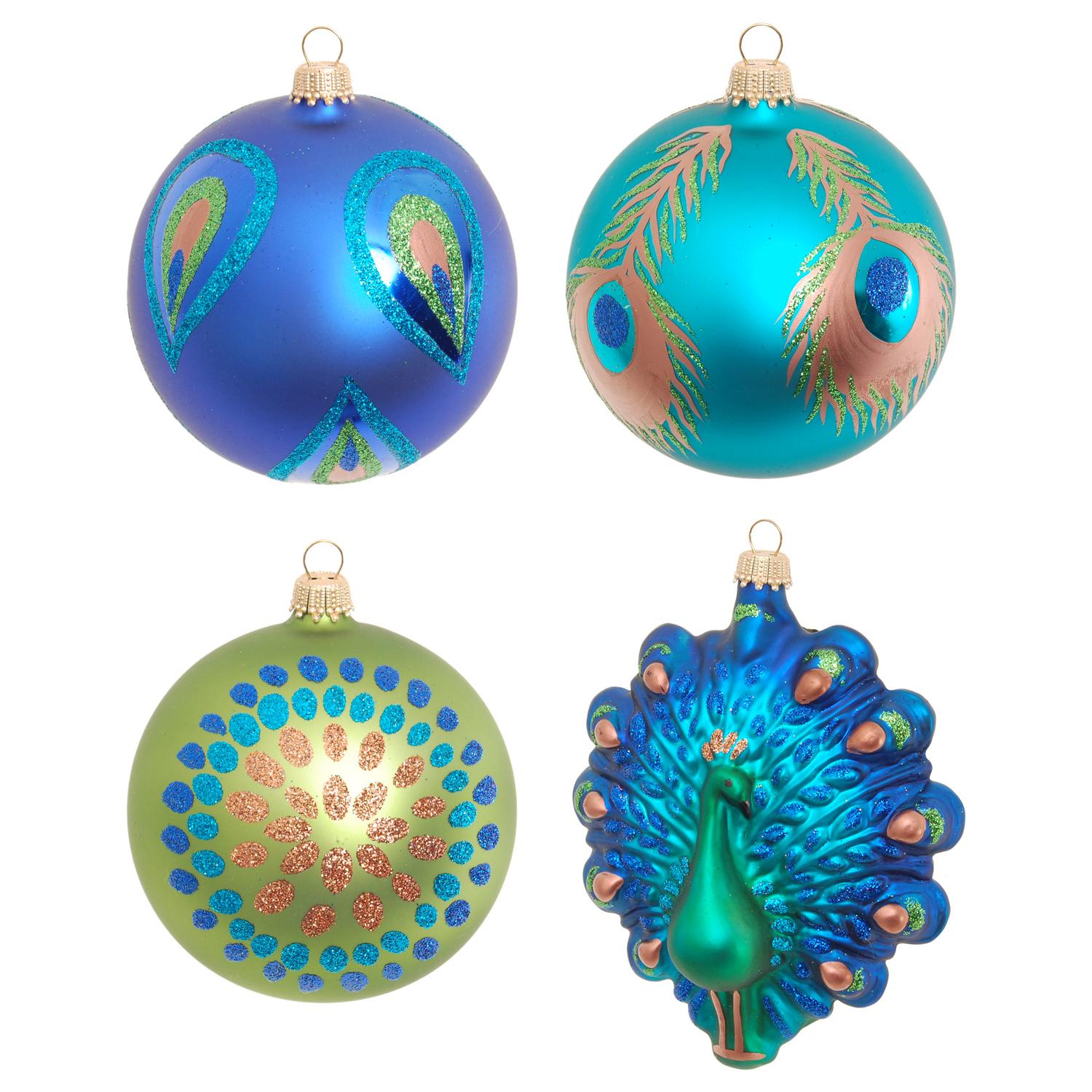 Weihnachtskugeln Set Elegante Weihnacht Blau 8cm