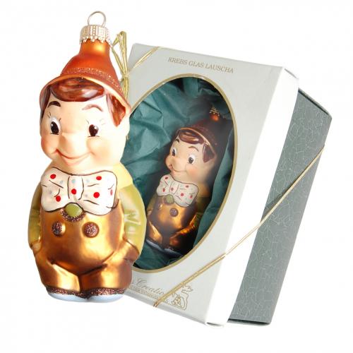 Multicolor 11cm Pinocchio, Glasornament, mundgeblasen und handdekoriert