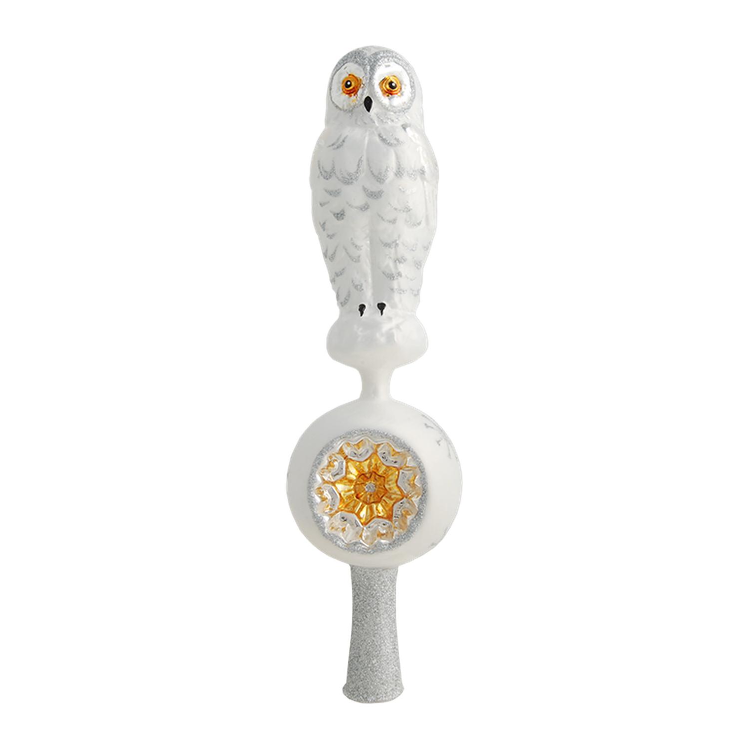 Baumschmuck Schnee-Eule Eislack Wei� 32cm