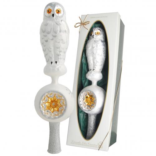 Baumschmuck Schnee-Eule Eislack wei 32cm