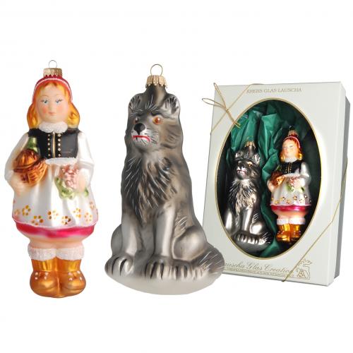 Baumschmuck Rotkppchen und der Bse Wolf Mehrfarbig 14cm