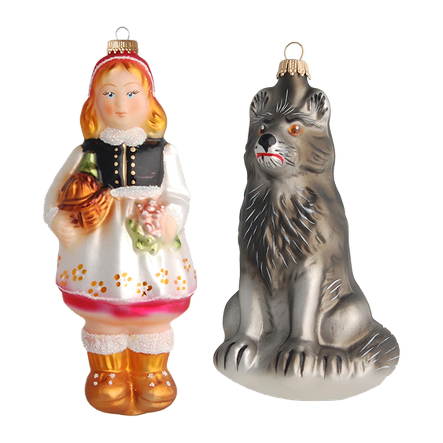 Baumschmuck Rotk�ppchen und der B�se Wolf Mehrfarbig 14cm