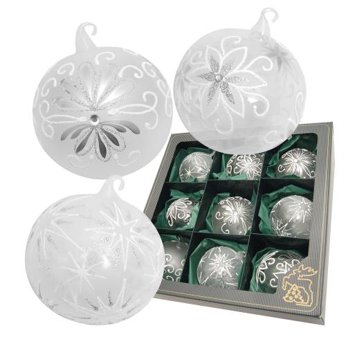 Weihnachtskugeln Set Winterpracht mit Glasse Transparent 8cm