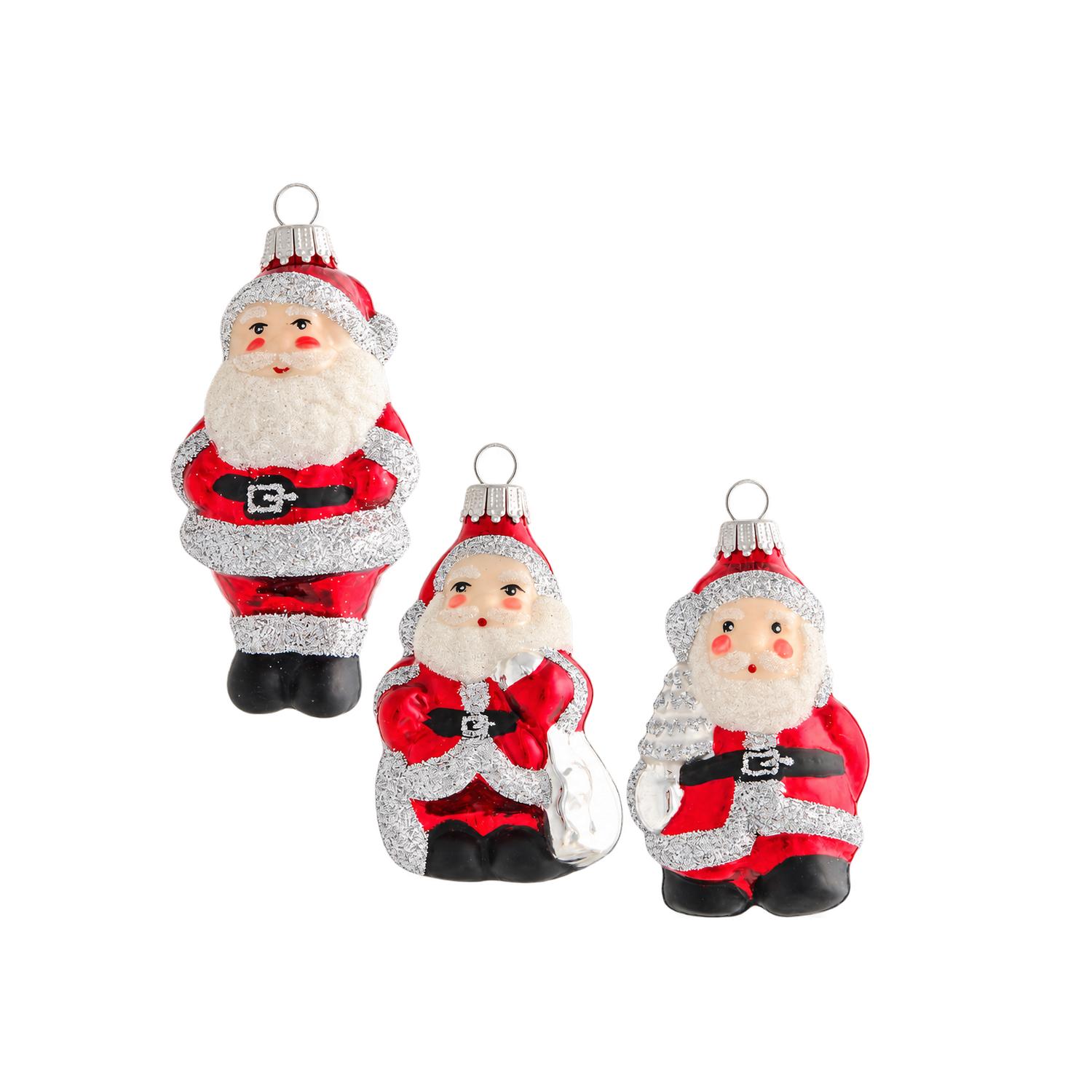 Baumschmuck Weihnachtsm�nner Rot 8cm