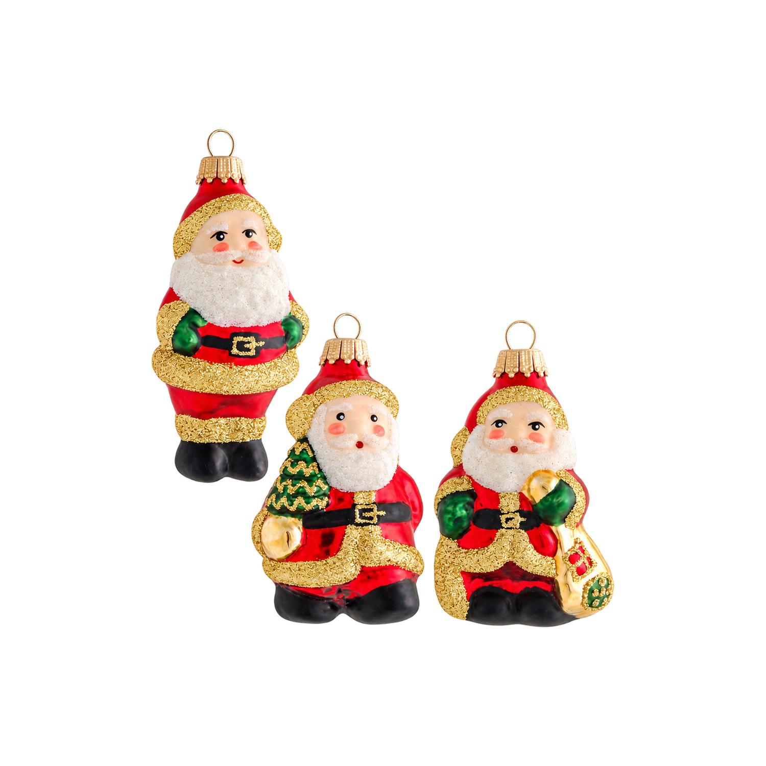 Baumschmuck Weihnachtsm�nner Klassisch Rot 8cm