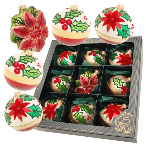 Weihnachtskugeln Set Old England mehrfarbig 8cm