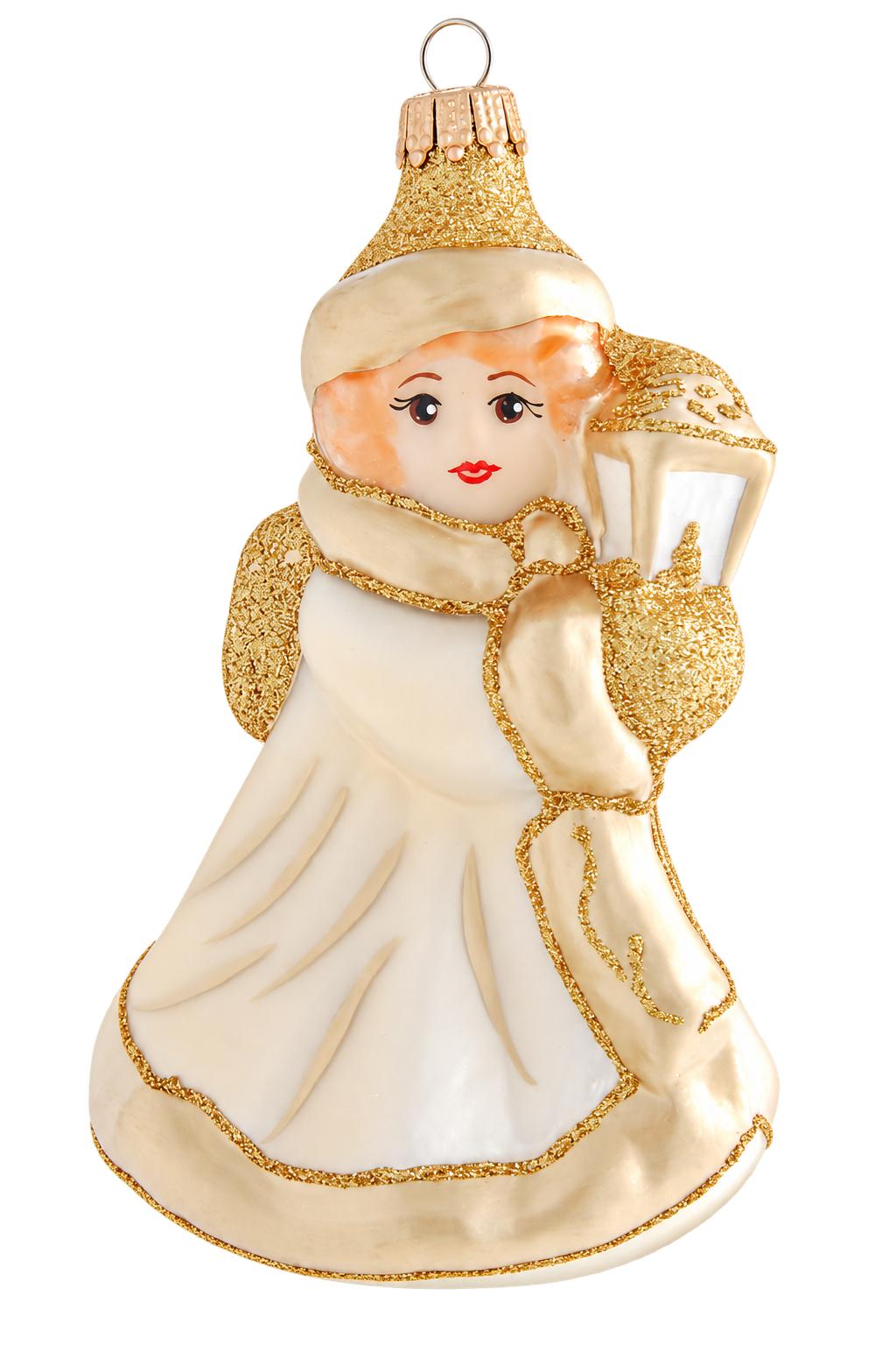 Baumschmuck Engel mit Laterne Goldfarbig 14cm