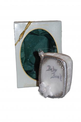 Baumschmuck Baby-Buch Silberfarbig 10cm