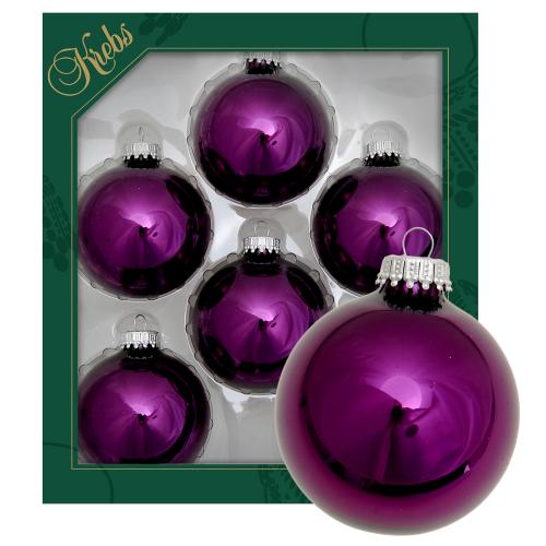 Weihnachtskugeln Uni-Design Philomena Rot 7cm