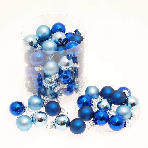 Kugeldose mit blauen Kugeln 2,5cm (45 Stck)